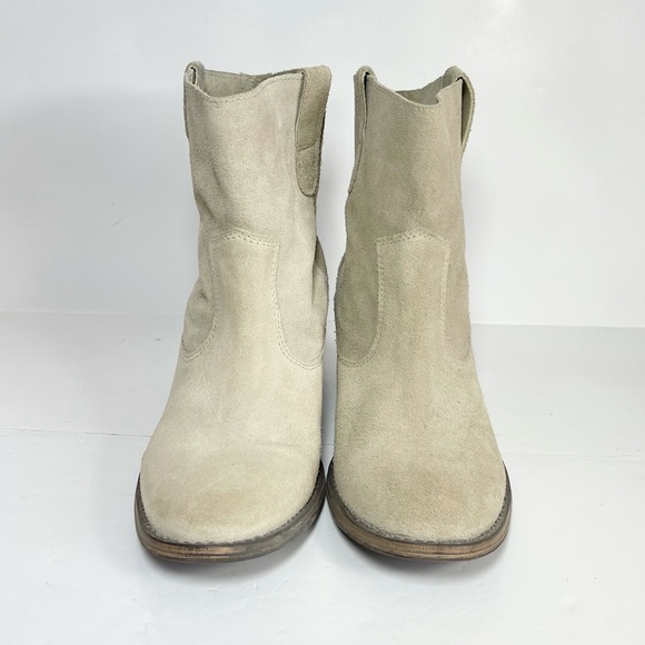 OTBT Sandpiper Women’s Wedge Booties Ankle Boots Beige Suede Size 9M - Picture 5 of 10